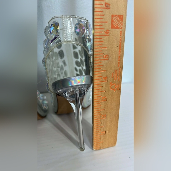 Steve Madden Silver Gem-Studded Heels - Picture 6 of 7